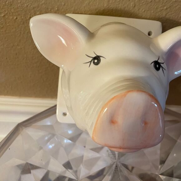 Vintage Hand Painted Pig Wall Mount Taiwan - Picture 3 of 16